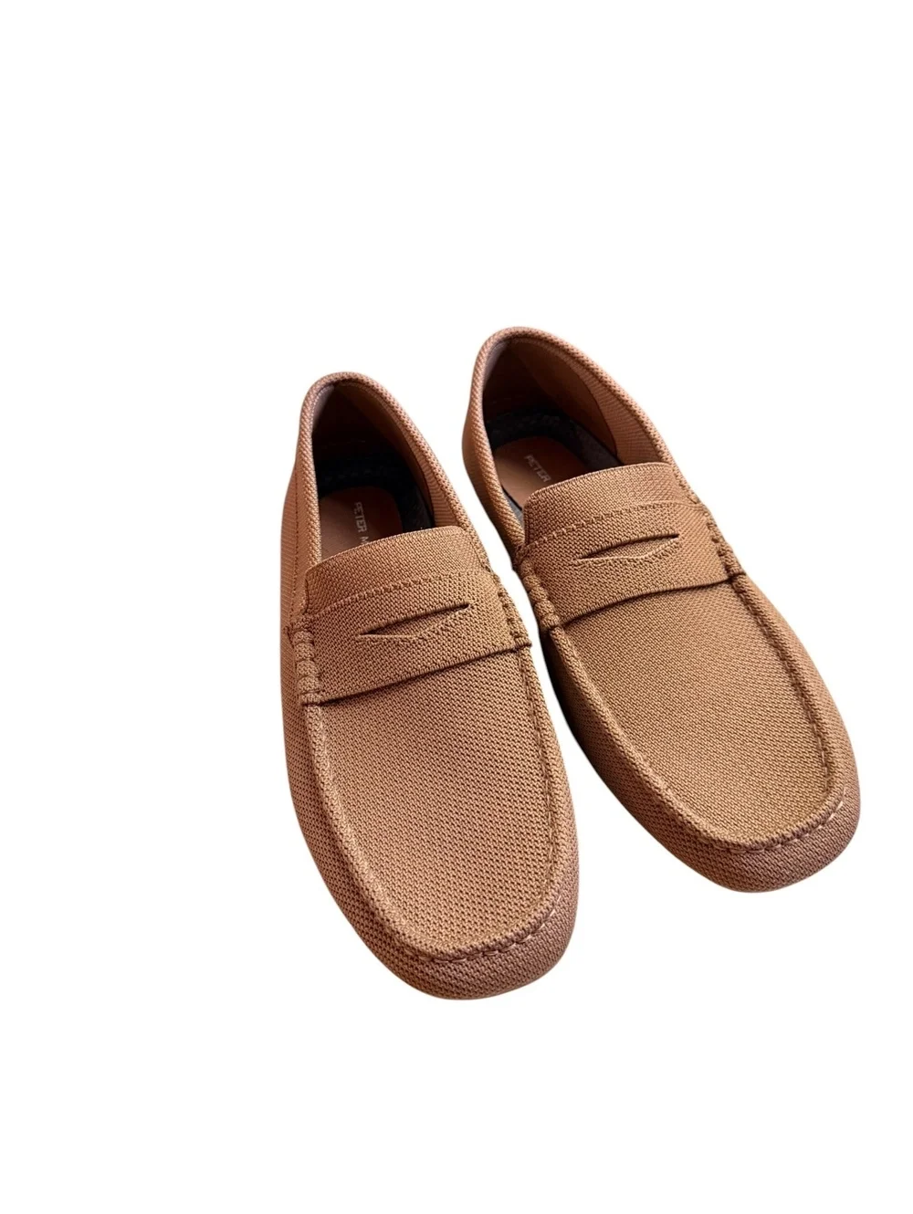 Peter Millar Cruise Knit Drivers Scotch Tan Performance Shoes Men's Size 13